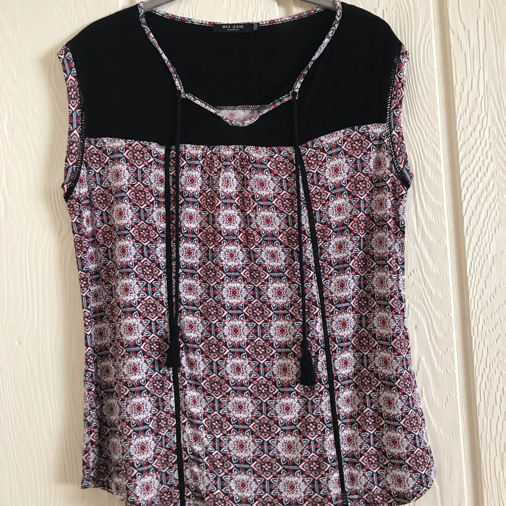 Max Jeans Boho Sleeveless Top, Worn Once